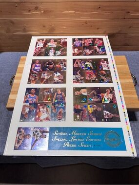 94-95 Skybox Emotion Master Series Limited Edition Uncut Press Sheet NBA 30 x 20